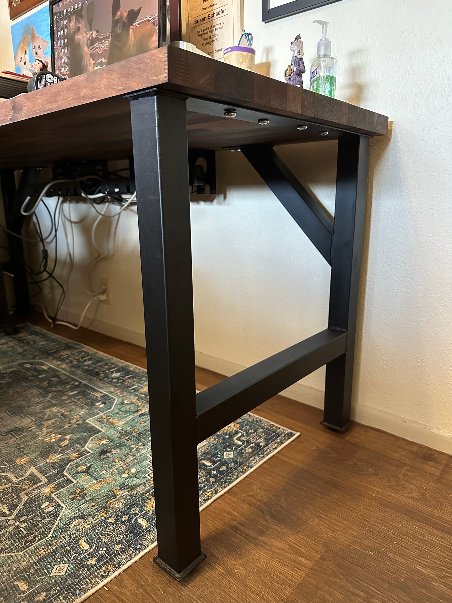 Custom Furniture: European Walnut  Butcherblock Desk